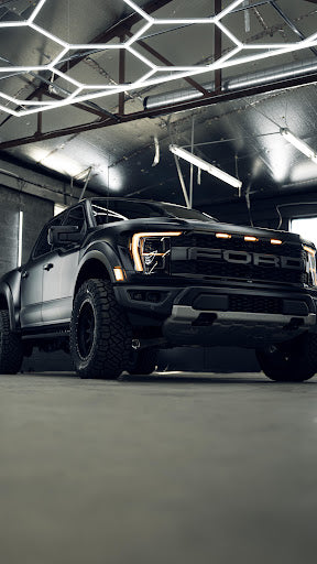Elevate Your Ford F-150 Raptor's Style and Protection with TRON Matte Paint Protection Package at TRON Auto Lab Draper
