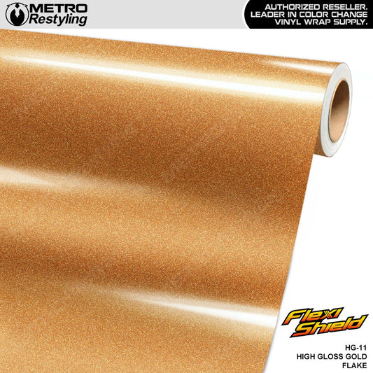 Gloss Gold Flake Metallic by FlexiShield (CL-12)